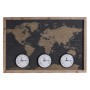 Horloge Murale DKD Home Decor Métal Bois MDF Mappemonde (90 x 5 x 60 cm)