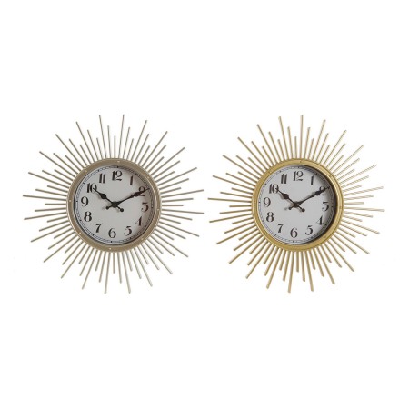 Horloge Murale DKD Home Decor polypropylène Verre (2 pcs) (35.6 x 4 x 35.6 cm)