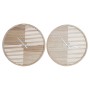 Horloge Murale DKD Home Decor Rayures Bois MDF (2 pcs) (60 x 4.5 x 60 cm)