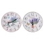 Horloge Murale DKD Home Decor Lavande Bois MDF (2 pcs) (34 x 4 x 34 cm)