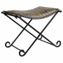 Banqueta Alexandra House Living Verde Cuero Metal Hierro 45 x 45 x 52 cm