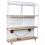 Bar porte-bouteilles Alexandra House Living Drive Blanc Rouge 40 x 135 x 178 cm