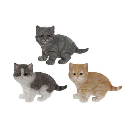 Figurine Décorative DKD Home Decor Chat Résine (3 pcs) (20.5 x 10 x 15 cm)