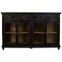 Buffet Alexandra House Living Noir Bois verre 40 x 100 x 160 cm