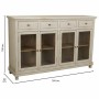 Aparador Alexandra House Living Blanco Madera Vidrio 40 x 100 x 160 cm