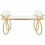 Banqueta Alexandra House Living Oro Espuma Hierro Madera MDF 49 x 53 x 112 cm