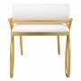 Banqueta Alexandra House Living Oro Espuma Hierro Madera MDF 49 x 53 x 112 cm