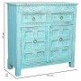 Buffet Alexandra House Living Bleu Bois de manguier 41 x 101 x 101 cm