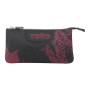 Trousse Fourre-Tout Triple Totto AC52ECO012-2310Z-5C5 Noir Rouge