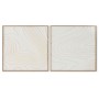 Cadre Home ESPRIT Blanc Abstrait Scandinave 80 x 4 x 80 cm (2 Unités)