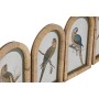 Cadre Home ESPRIT Vert Beige Perroquet Tropical 22,5 x 2,5 x 35,5 cm (4 Unités)