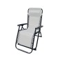 Marbueno Tumbona Plegable Acero Con Cojin Jardin y Piscina 90X66X108 cm Gravedad Cero Gris 10009