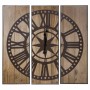 Horloge Murale Alexandra House Living Noir Fer Bois MDF 90 x 2 x 90 cm