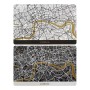 Dessous de plat DKD Home Decor London Blanc Noir Polypropylène (PP) (2 pcs) (43.5 x 28.5 x 28.5 cm)