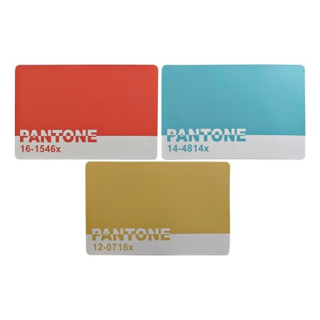 Set de table DKD Home Decor Pantone Caoutchouc (3 pcs) (43.5 x 28.5 x 0.5 cm)