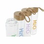 Bouteille en Verre DKD Home Decor Bleu Vert Orange Bambou (4 pcs) (580 ml)