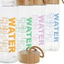 Bouteille en Verre DKD Home Decor Water Bambou (4 pcs) (580 ml)