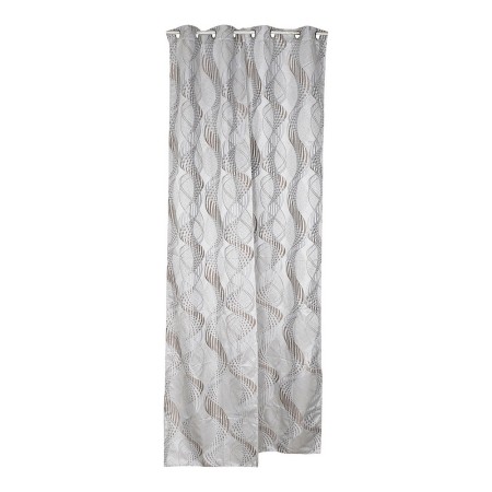 Rideau DKD Home Decor À anneaux Gris Polyester (140 x 140 x 270 cm)