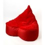 Pouf GO GIFT Rouge Oxford 140 x 100 cm