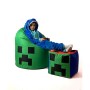 Pouf GO GIFT Vert Oxford minecraft