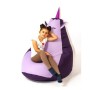 Pouf GO GIFT Violet Pourpre Oxford 105 x 80 cm