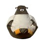 Pouf GO GIFT Beige Bronze Oxford 105 x 80 cm