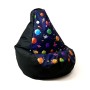 Pouf GO GIFT Noir 105 x 80 cm Poire