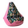 Pouf GO GIFT Rose Oxford tejido antidesgarros Pat Patrouille 105 x 80 cm