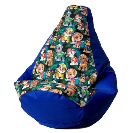 Puff GO GIFT Azul Oxford tejido antidesgarros La patrulla canina 105 x 80 cm