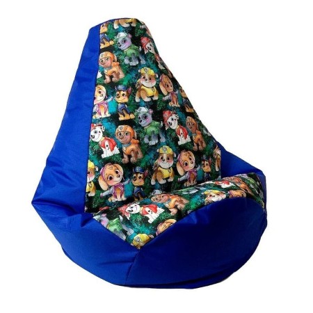 Pouf GO GIFT Bleu Oxford tejido antidesgarros Pat Patrouille 140 x 100 cm