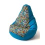 Puff GO GIFT Azul 130 x 90 cm Pera