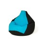 Pouf GO GIFT Bleu Noir 105 x 80 cm Poire