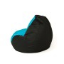 Pouf GO GIFT Bleu Noir 105 x 80 cm Poire