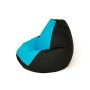 Pouf GO GIFT Bleu Noir 105 x 80 cm Poire