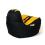 Puff GO GIFT Amarillo Negro Oxford tejido antidesgarros 140 x 100 x 100 cm 140 x 100 cm