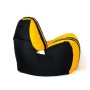 Puff GO GIFT Amarillo Negro Oxford tejido antidesgarros 140 x 100 x 100 cm 140 x 100 cm