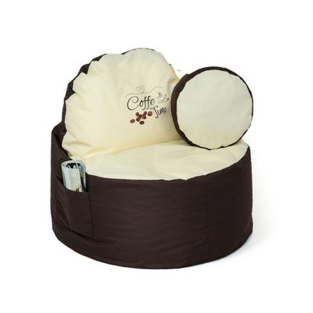 Pouf GO GIFT Beige Bronze Oxford tejido antidesgarros 120 x 90 x 90 cm