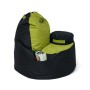 Pouf GO GIFT Noir Olive Oxford tejido antidesgarros 120 x 80 x 80 cm