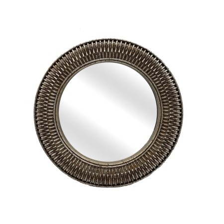 Espejo de pared Romimex Plateado Resina 28 x 28 x 3 cm