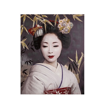 Cuadro Óleo Romimex Lienzo Geisha 80 x 120 x 3 cm