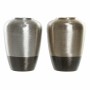 Vase DKD Home Decor Aluminium Moderne Argenté (2 pcs) (22 x 22 x 30 cm)