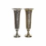 Vase DKD Home Decor Aluminium Argenté (2 pcs) (20 x 20 x 50 cm)