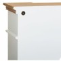 Façades de cheminée Alexandra House Living Blanc Bois d'épicéa Bois MDF 29 x 101 x 125 cm