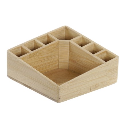 Organisateur DKD Home Decor Bambou (14 x 14 x 7 cm)