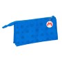 Trousse Fourre-Tout Triple Super Mario Play Bleu Rouge 22 x 12 x 3 cm