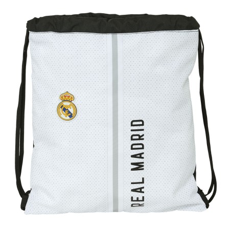 Sac à dos serré par des ficelles Real Madrid C.F. 24/25 Blanc Gris 35 x 40 x 1 cm