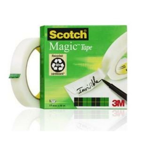 Cinta Adhesiva Scotch Magic 19 mm x 66 m (12 Unidades)