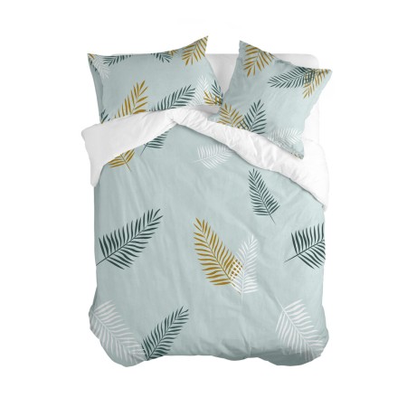 Housse de Couette HappyFriday Blanc Foliage mint Multicouleur 180 x 220 cm
