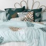 Housse de Couette HappyFriday Blanc Foliage mint Multicouleur 180 x 220 cm