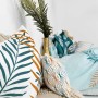 Housse de Couette HappyFriday Blanc Foliage mint Multicouleur 180 x 220 cm
